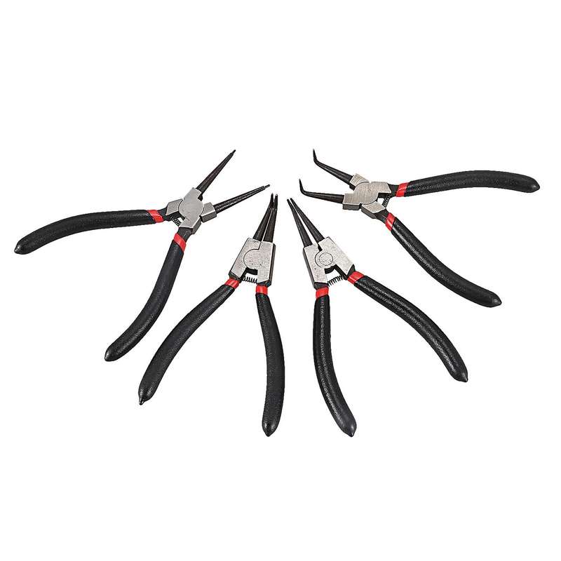 Portable 7 Inch Internal External Retaining Circlip Pliers 4pcs Set