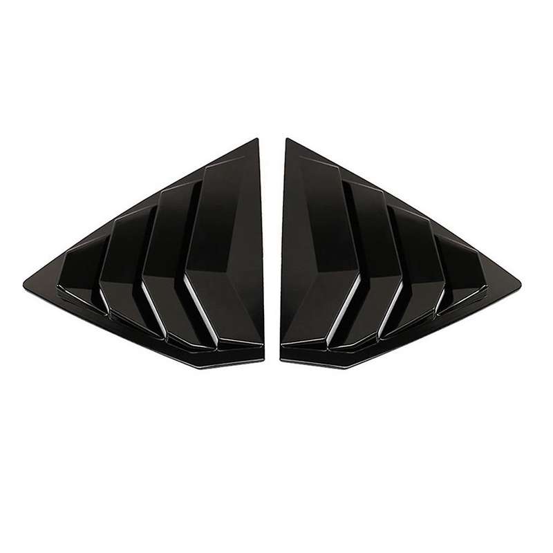 2pcs for Buick Regal 2017-2021 Rear Window Louver Cover, Bright Black