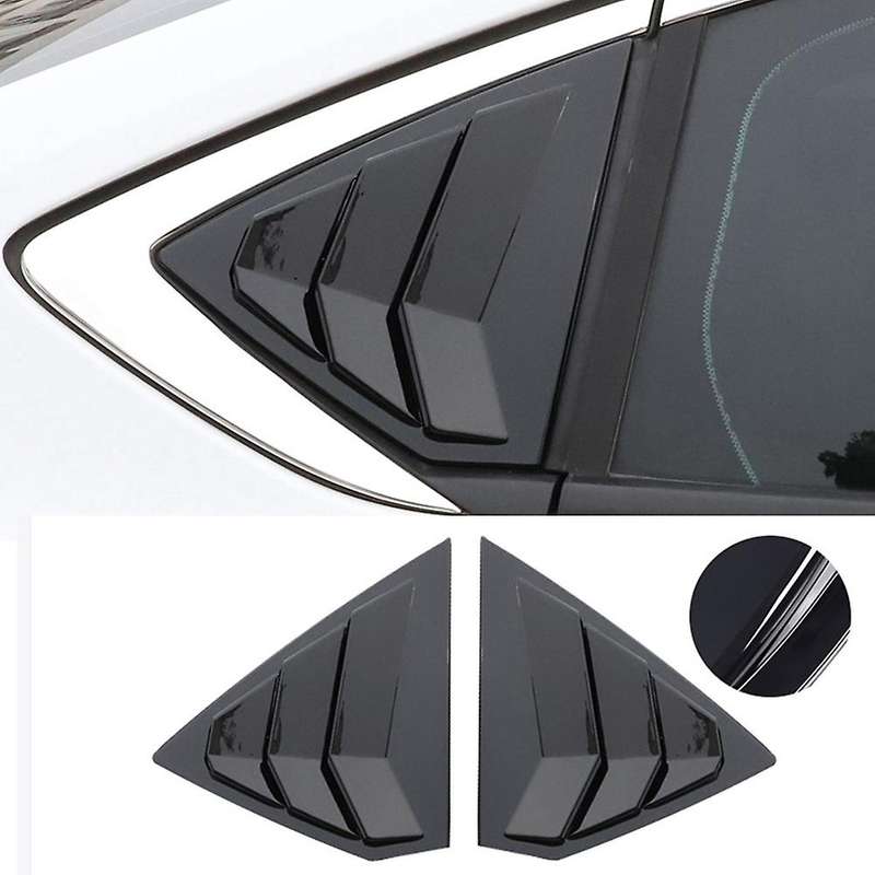 2pcs for Buick Regal 2017-2021 Rear Window Louver Cover, Bright Black