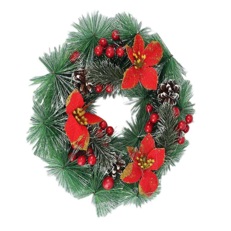 Christmas Wreath, Front Door Decoration Wreath for House Party (b)