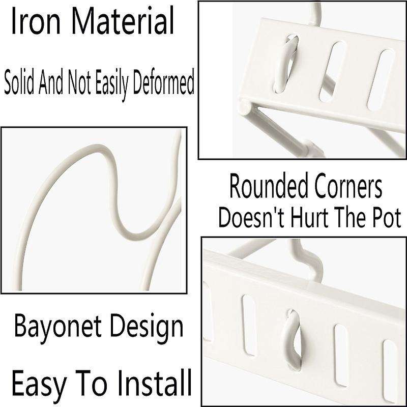 Adjustable Kitchen Shelves Metal Drying Pot Rack Cover Lid Rest Stand