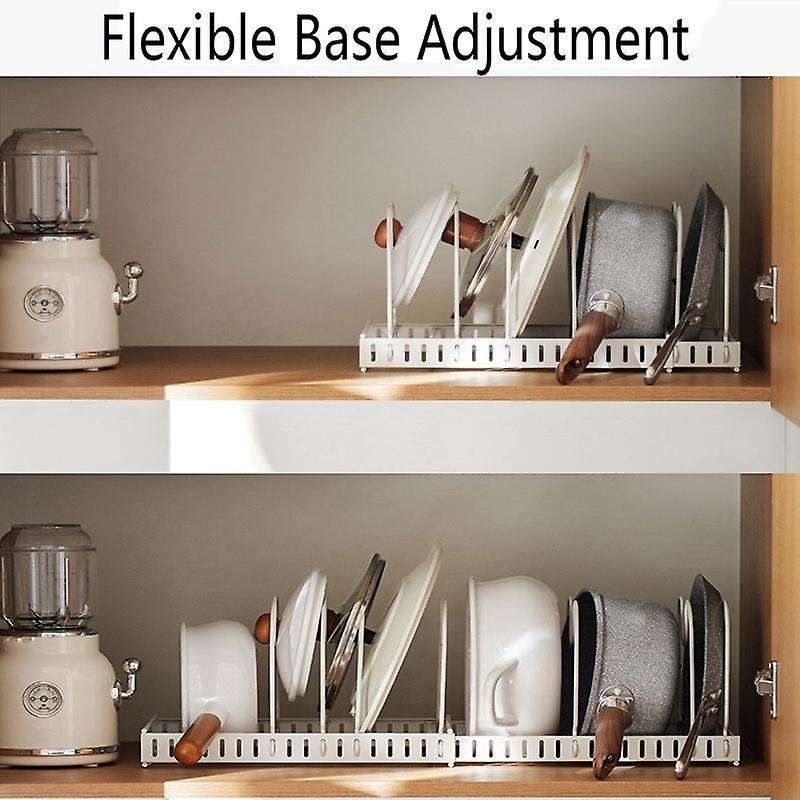 Adjustable Kitchen Shelves Metal Drying Pot Rack Cover Lid Rest Stand