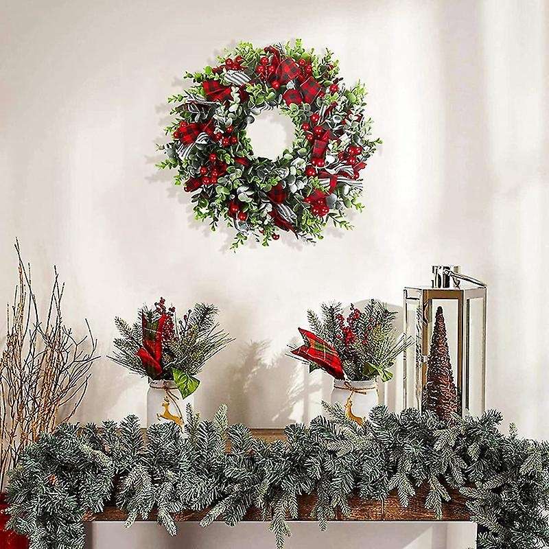 Christmas Wreath, Front Door Decoration Wreath for House Party (a)