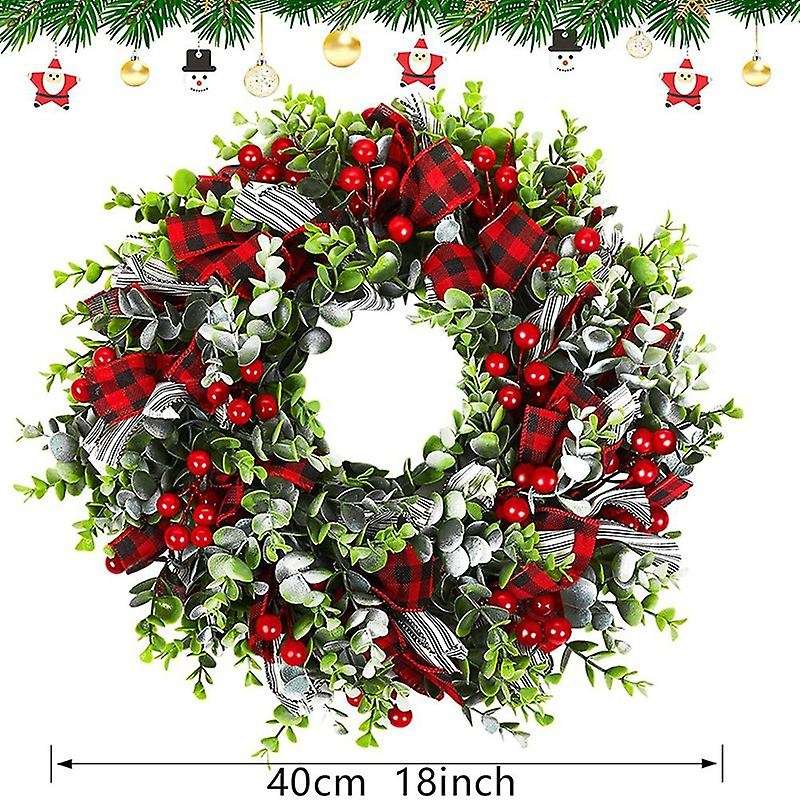Christmas Wreath, Front Door Decoration Wreath for House Party (a)