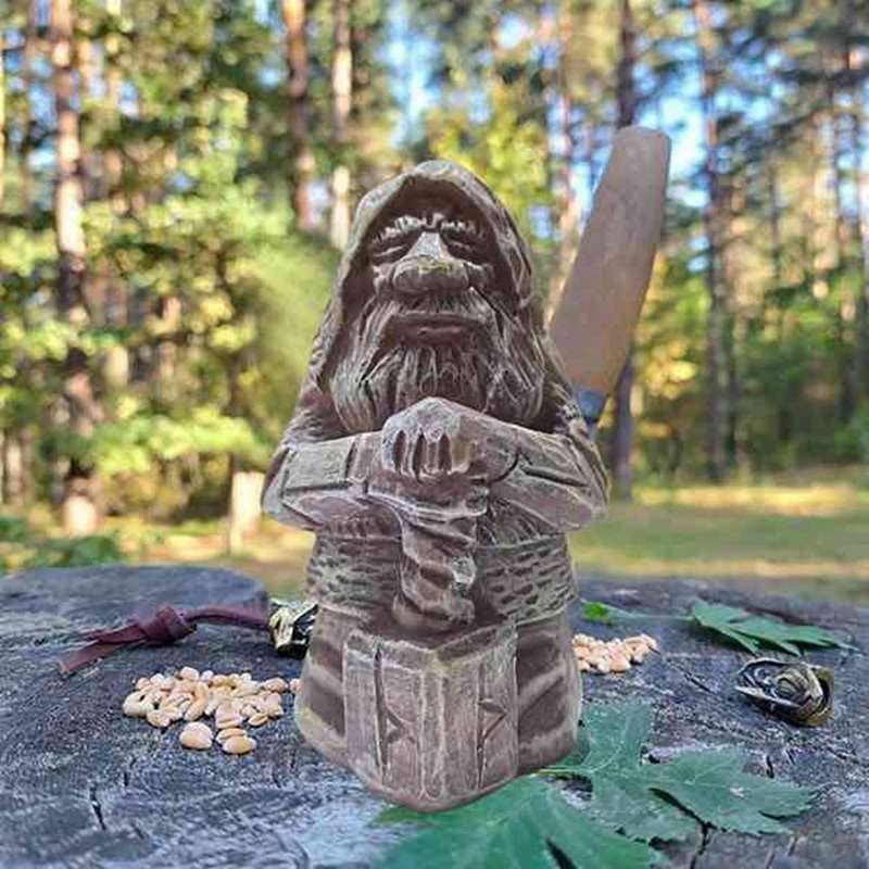 4pcs Barbarian Viking Statue Resin Crafts
