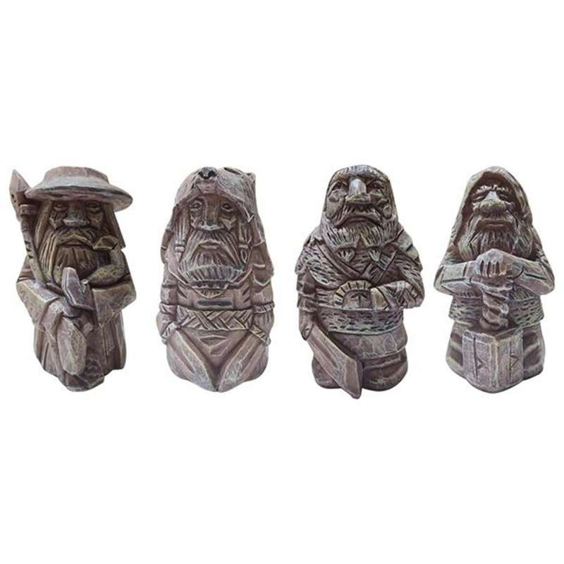4pcs Barbarian Viking Statue Resin Crafts