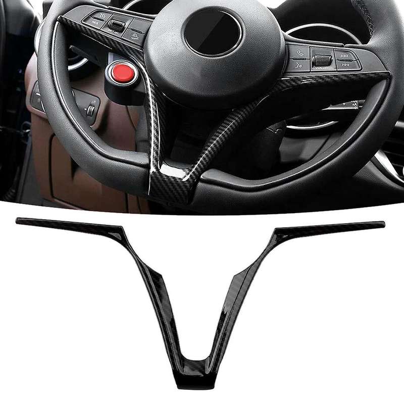 Steering Wheel Cover Trim for Alfa Romeo Giulia Stelvio 2017-2019