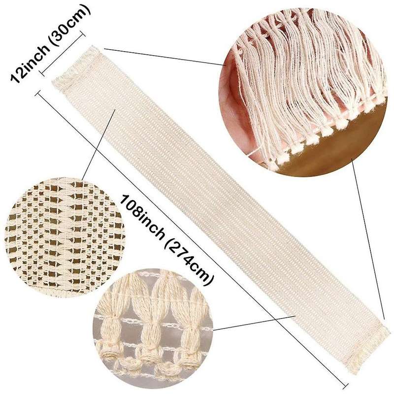2 Pcs, Table Runner Cotton Crochet Lace Boho Wedding Table Runner