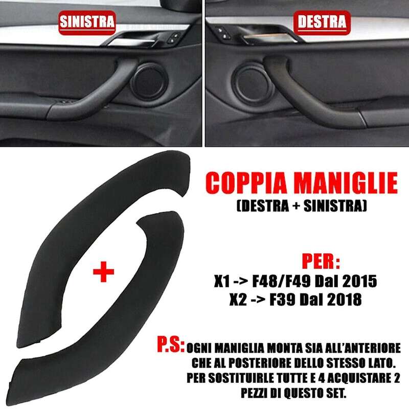 Car Left Right Interior Door Pull Handle Armrest Cover Trim