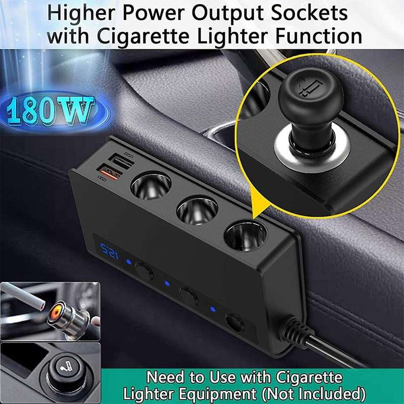 Tr24 Quick Charge Qc 3.0 -cigarette Lighter Splitter with 4-port Usb