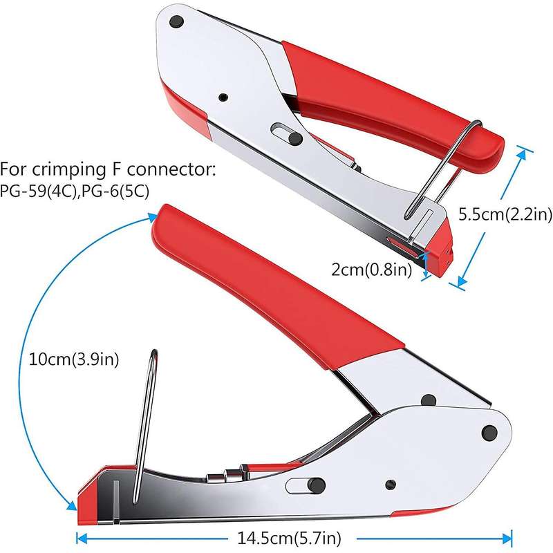 F-type Coaxial Crimping Tool,cable Cutter,for Rg6/rg58/rg59/rg62 B