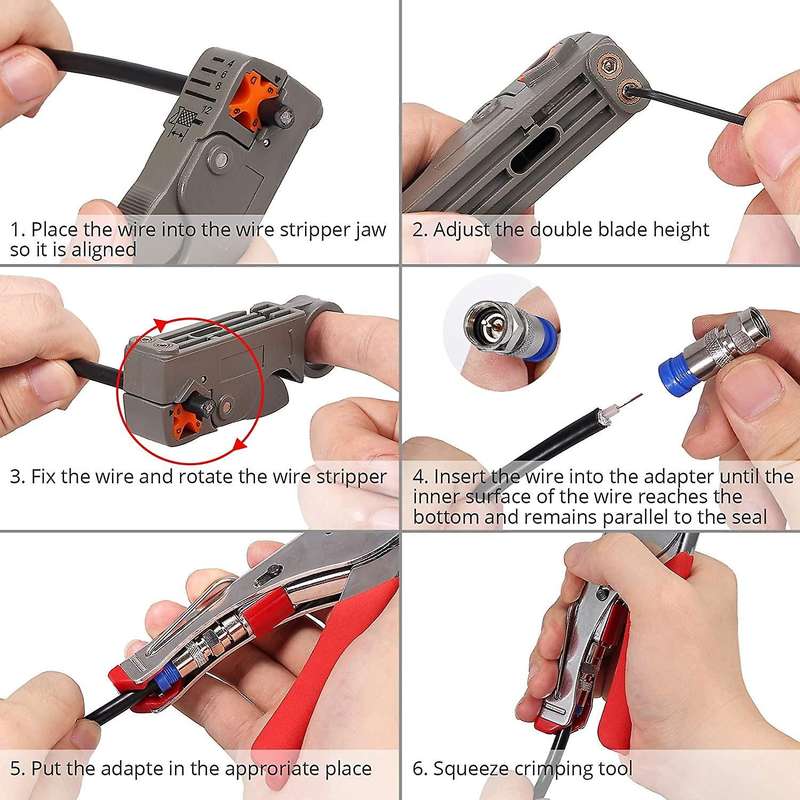 F-type Coaxial Crimping Tool,cable Cutter,for Rg6/rg58/rg59/rg62 B