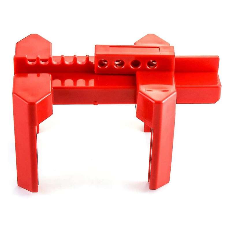 Large Ball Valve Lockout, for 1/2 Inch - 3-1/2 Inch Od Pipe, Red