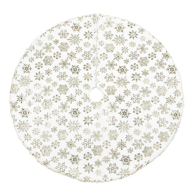 Christmas White Plush Christmas Tree Skirt Christmas Tree Ornaments