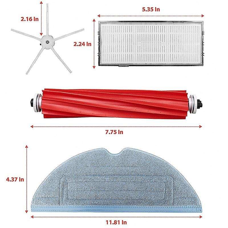 Replacement Main Brush Hepa Filter Mop Rag for Xiaomi Roborock S7