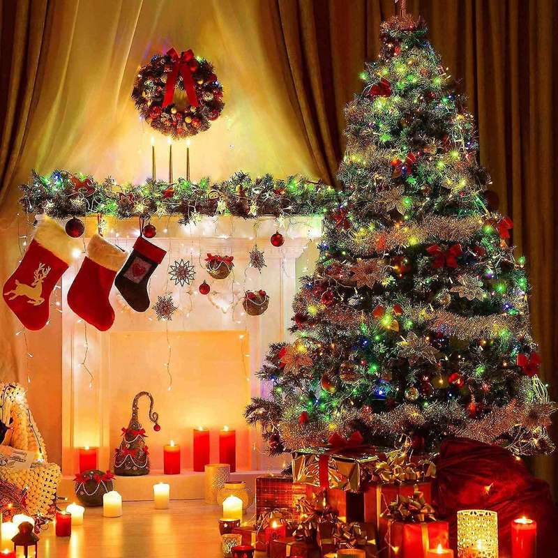 Solar String Lights for Home Garden Party Christmas Decoration, Color