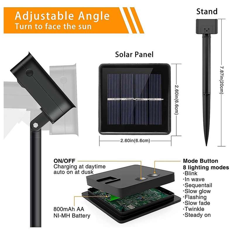 Solar String Lights for Home Garden Party Christmas Decoration, Color
