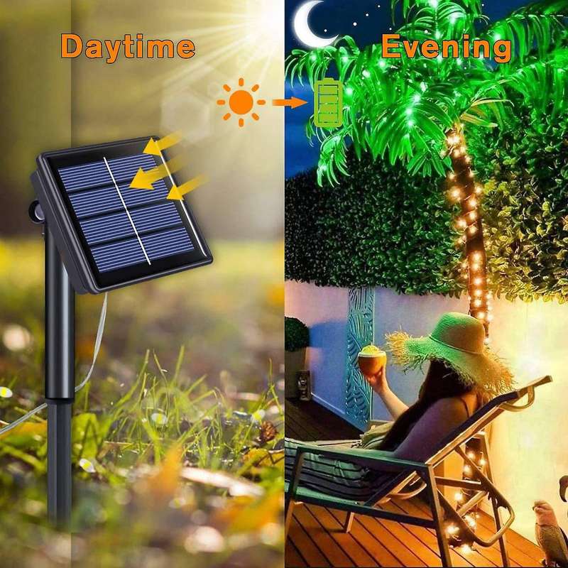 Solar String Lights for Home Garden Party Christmas Decoration, White