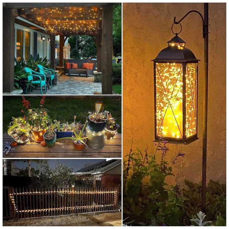 Solar String Lights for Home Garden Party Christmas Decoration, White