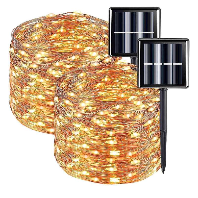Solar String Lights for Home Garden Party Christmas Decoration, White