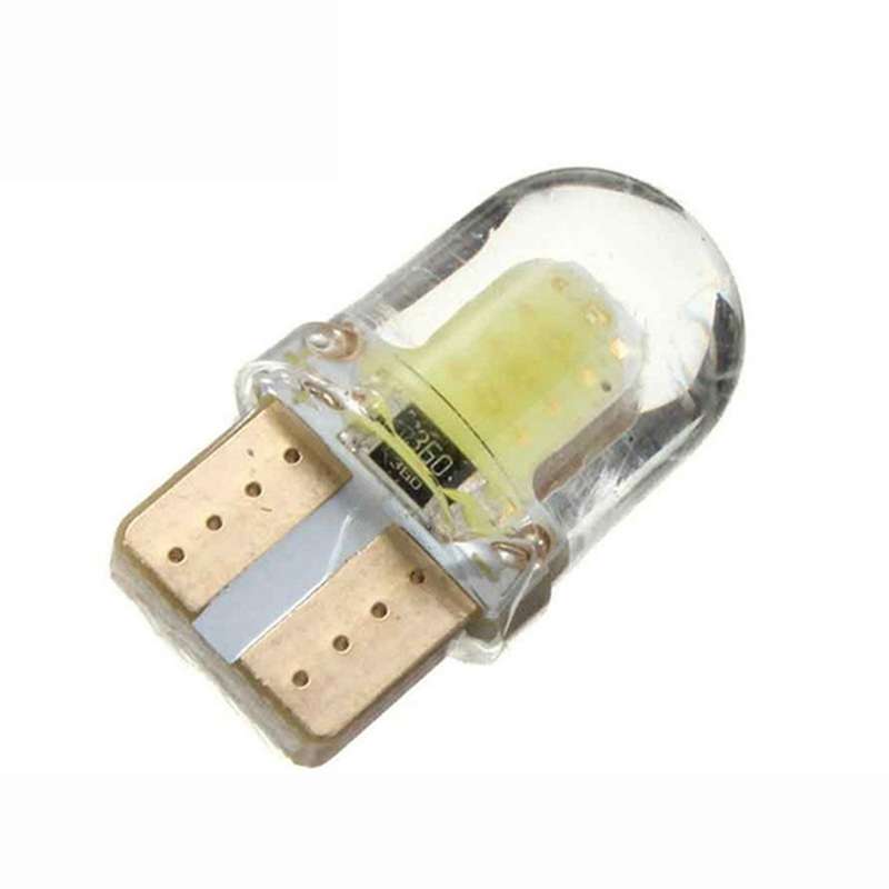 10pc Led T10 W5w Cob Smd Canbus Bright White License Light Bulb