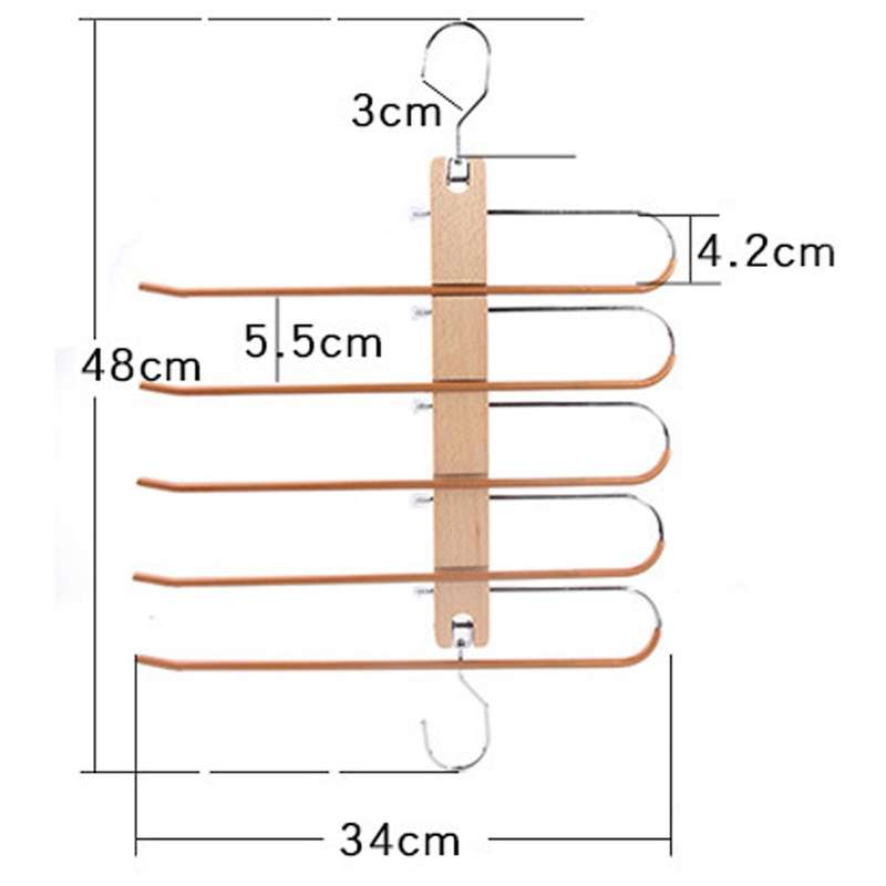 Pants Hangers Wood Hangers for Scarf Holder Closet Organization