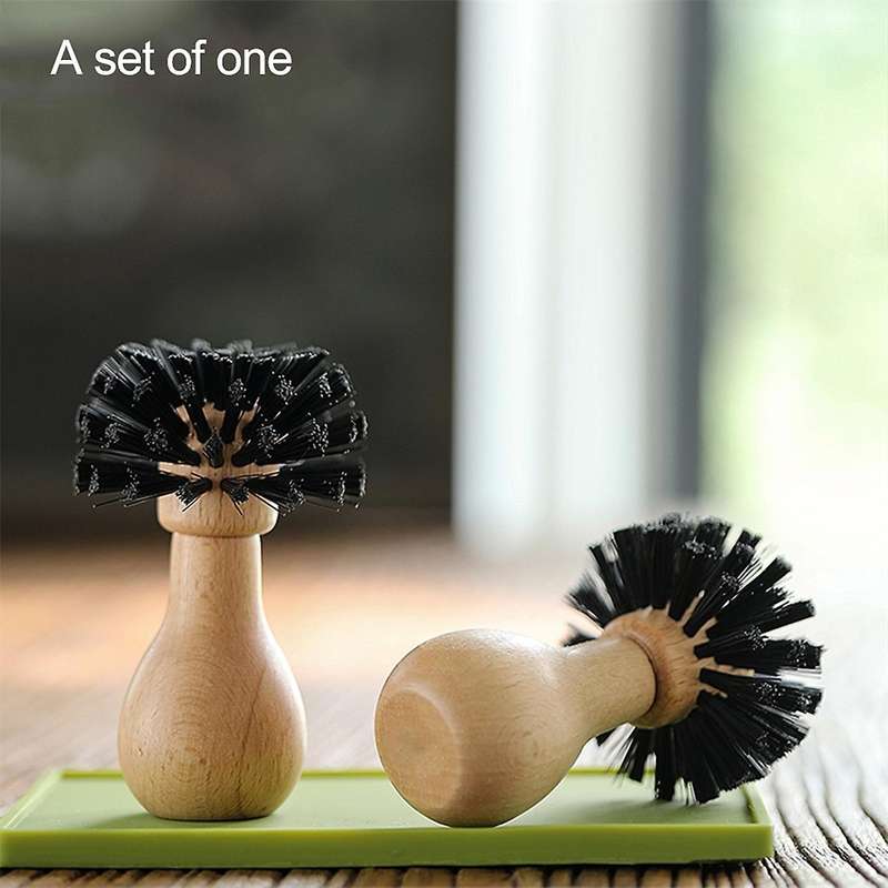 Coffee Protafilter Brush Coffee Grinder Machine Cleaning Brush Wood