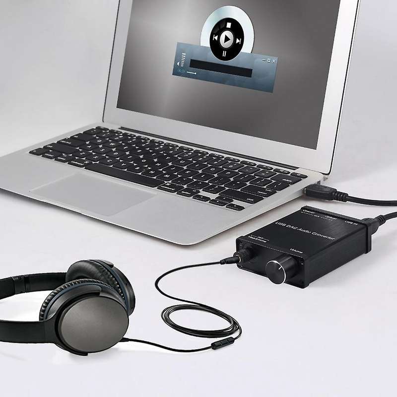 Dac Audio Converter Adapter with Headphone Amplifier Usb to Coaxial