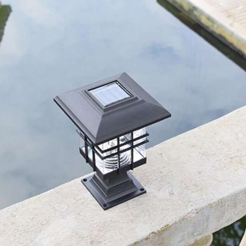 Post Column Lamp Waterproof Landscape Garden Solar Light,white Light