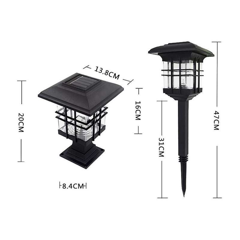 Post Column Lamp Waterproof Landscape Garden Solar Light,white Light