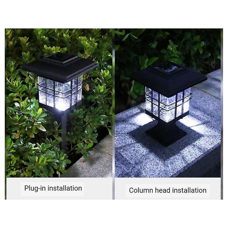 Post Column Lamp Waterproof Landscape Garden Solar Light,white Light
