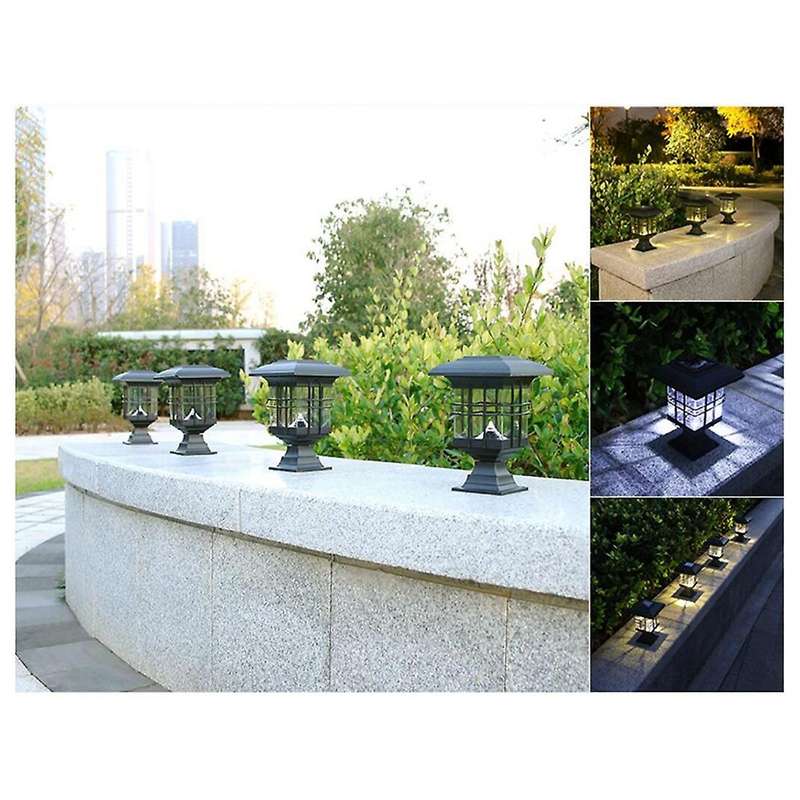 Post Column Lamp Waterproof Landscape Garden Solar Light,warm Light