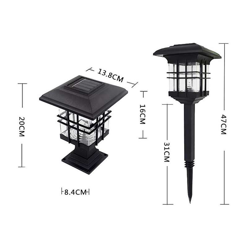 Post Column Lamp Waterproof Landscape Garden Solar Light,warm Light