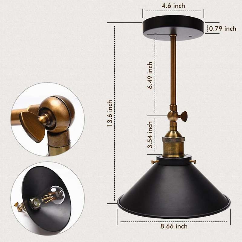 Aisle Bedroom Bedside Single Head Small Black Umbrella Wall Lamp