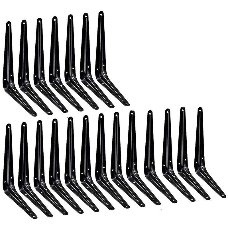 20 Pack Shelf Bracket 8 Inch, Heavy Duty Metal Decor Wall Brackets