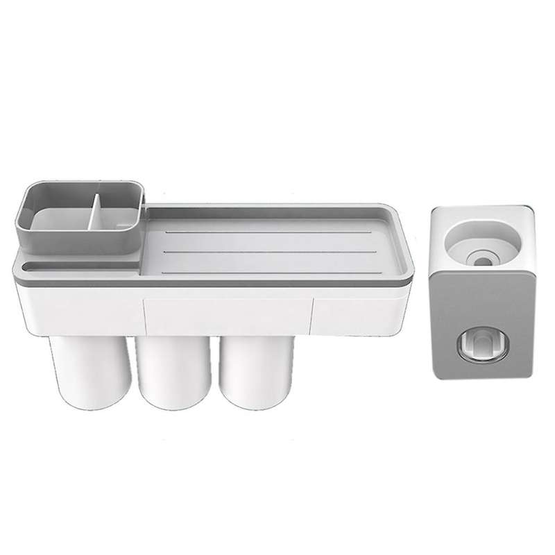 Toothbrush Holder Automatic Toothpaste Squeezer(3 Cup)