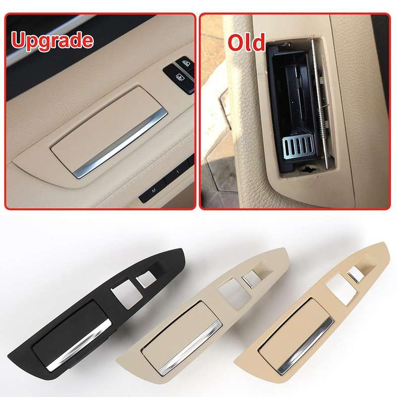 Car Left Rear Door Interior Armrest Ashtray Assembly Beige-white