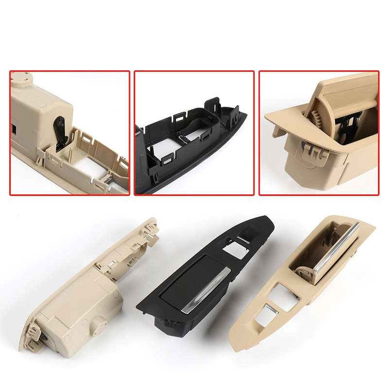 Car Left Rear Door Interior Armrest Ashtray Assembly Beige-white