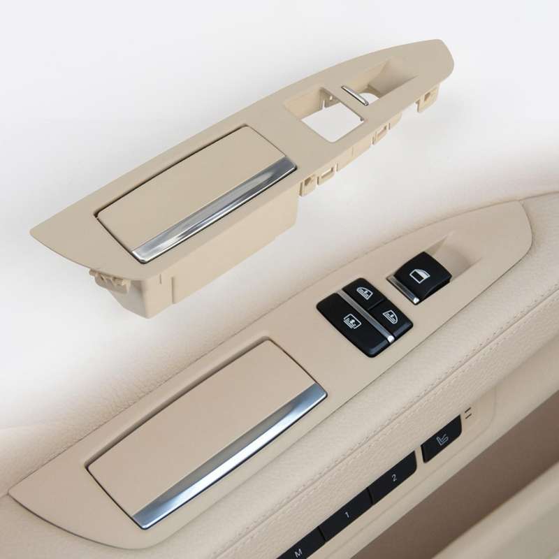 Car Left Rear Door Interior Armrest Ashtray Assembly Beige-white