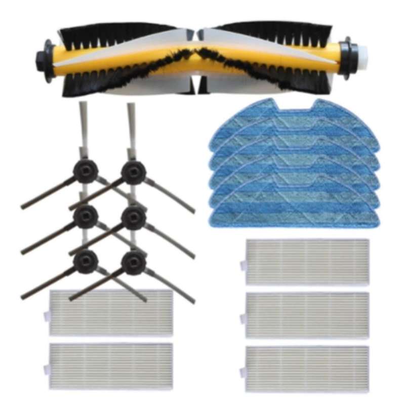 1set Compatible for Pusanick Main Brush Side Brush Filter Mop