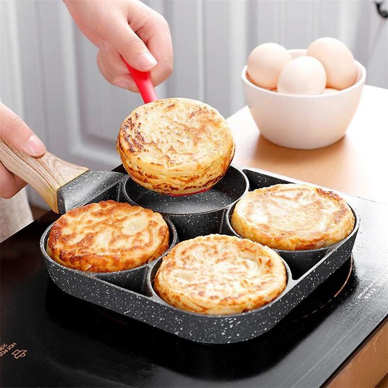 Four-hole Omelette Pan Coating Pancake Mold Egg Burger Frying Pan