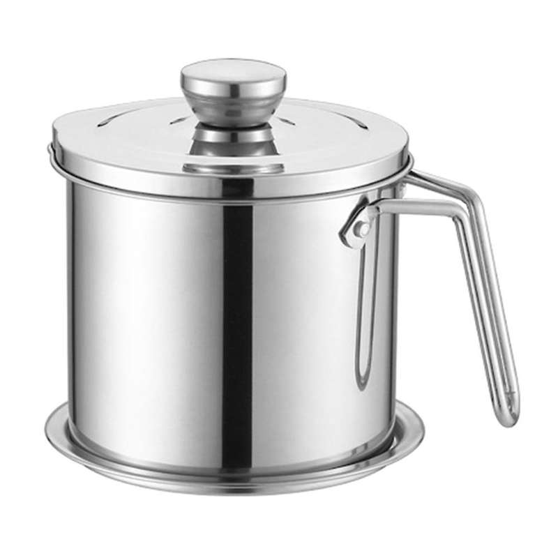 Bacon Grease Container 1.6l Cooking Oil Storage Can(silver)