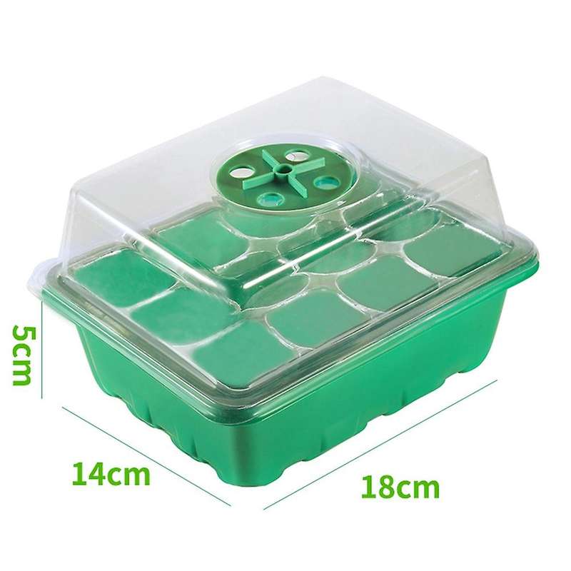 10pcs 12cells Seed Tray for Greenhouse Propagator Station Seeding,b