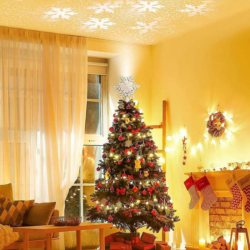 Christmas Tree Topper, Snowflake Xmas Tree Topper Eu Plug