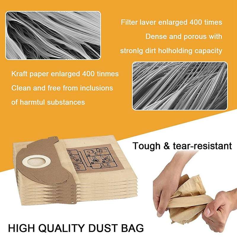 Replacement Dust Bag for Karcher Wd2 Mv2 Series Filter Bags