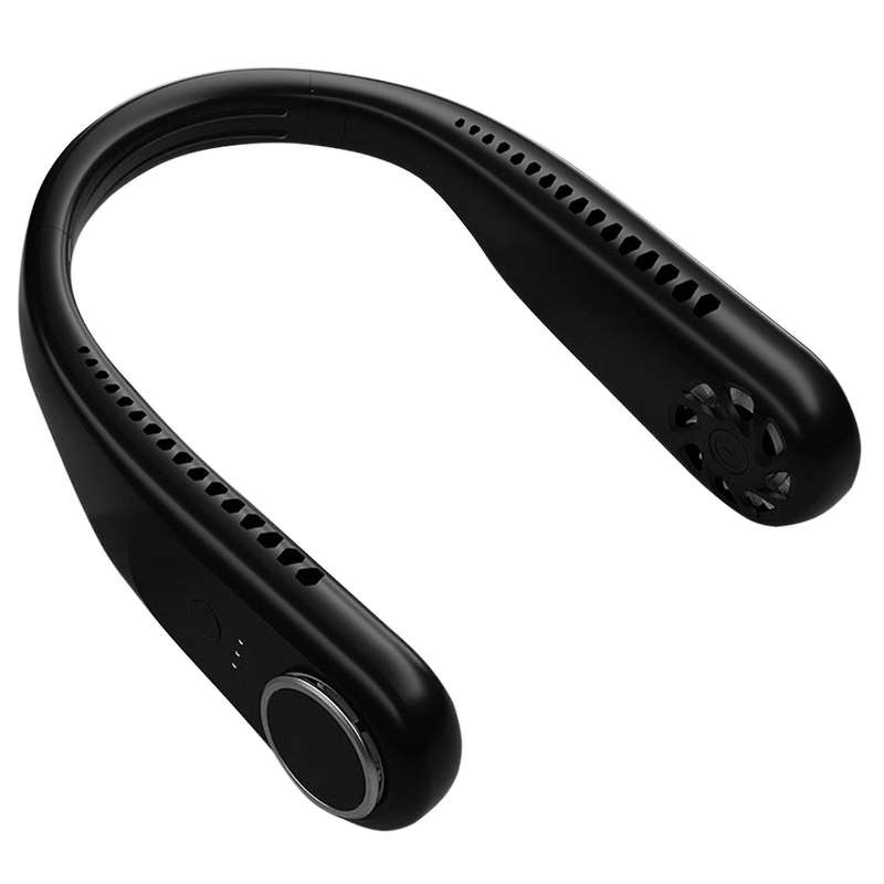 Portable Neck Fan,bladeless Neck Fan, Perfect for Travel,sports Black