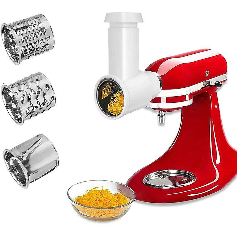 Cheese Slicer Shredder Attachment for Kitchenaid Stand,with 3 Blades