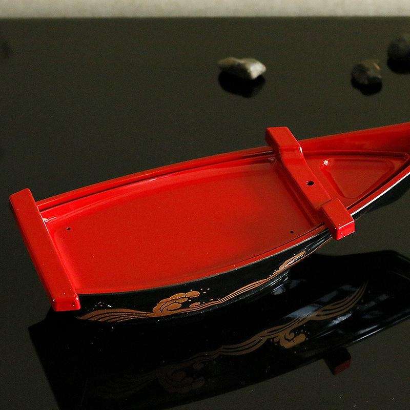 Abs Black Red Sushi Sashimi Boat Seafood Plate Salmon Sashimi Tray