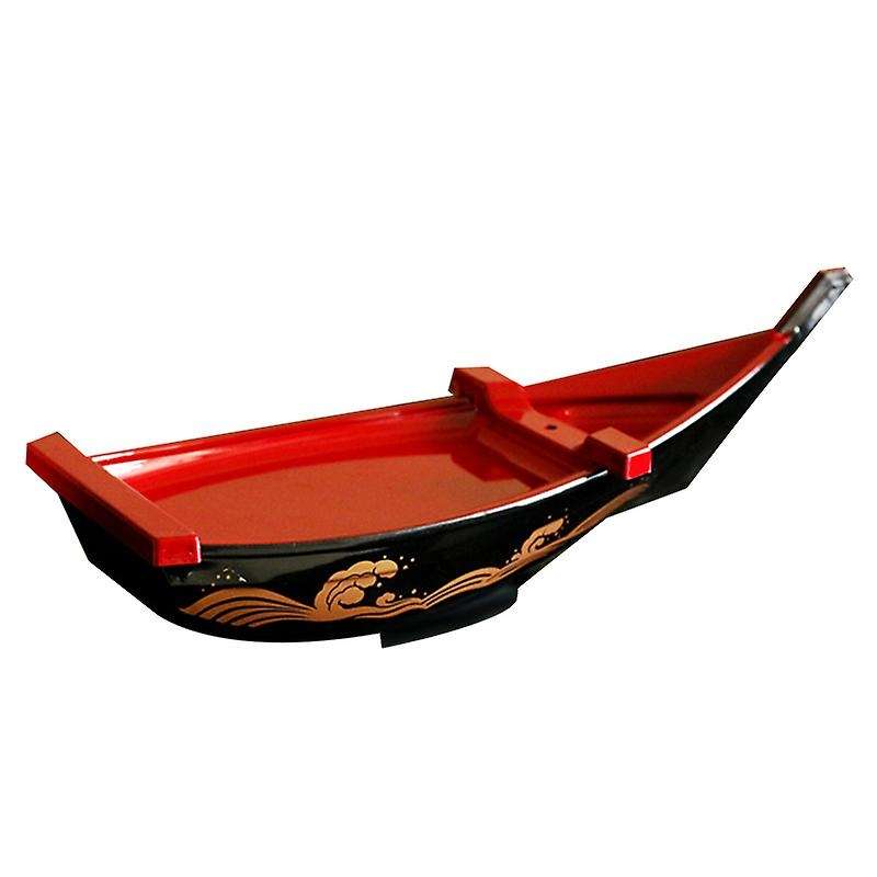 Abs Black Red Sushi Sashimi Boat Seafood Plate Salmon Sashimi Tray