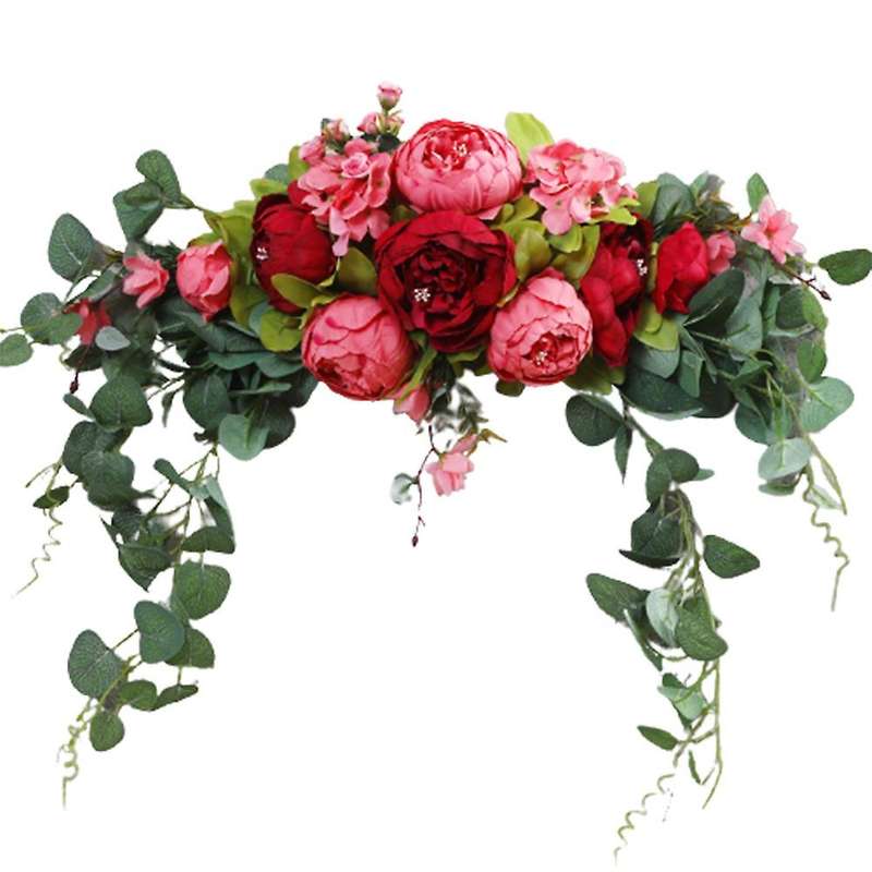 Peony Artificial Wedding Flowers Arch Arrange Door Lintel Wreath (b)